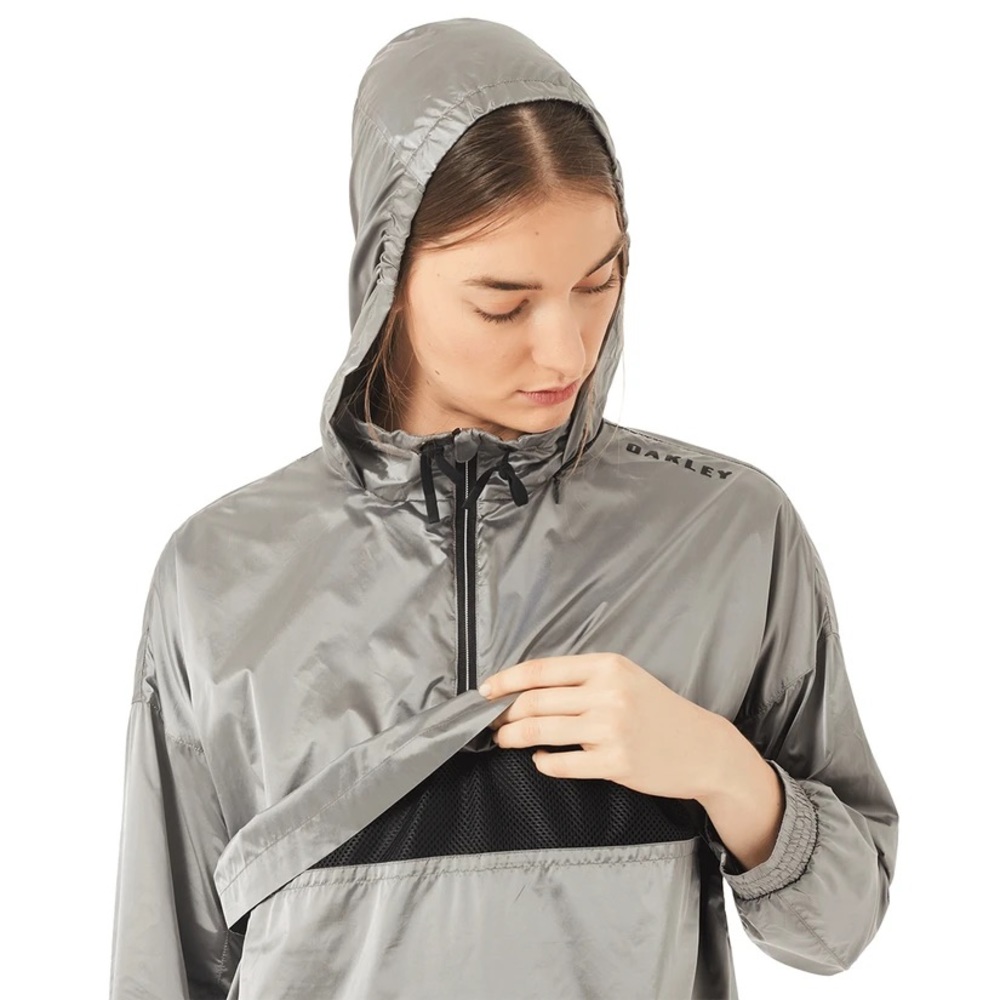 🛑CLEARANCE‼️🆕 Oakley Luxe Anorak metallic gray wind Jacket size xl